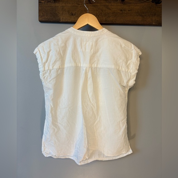 Rails White Casual Button-Up Top with cap sleeves size XS - Picture 7 of 11